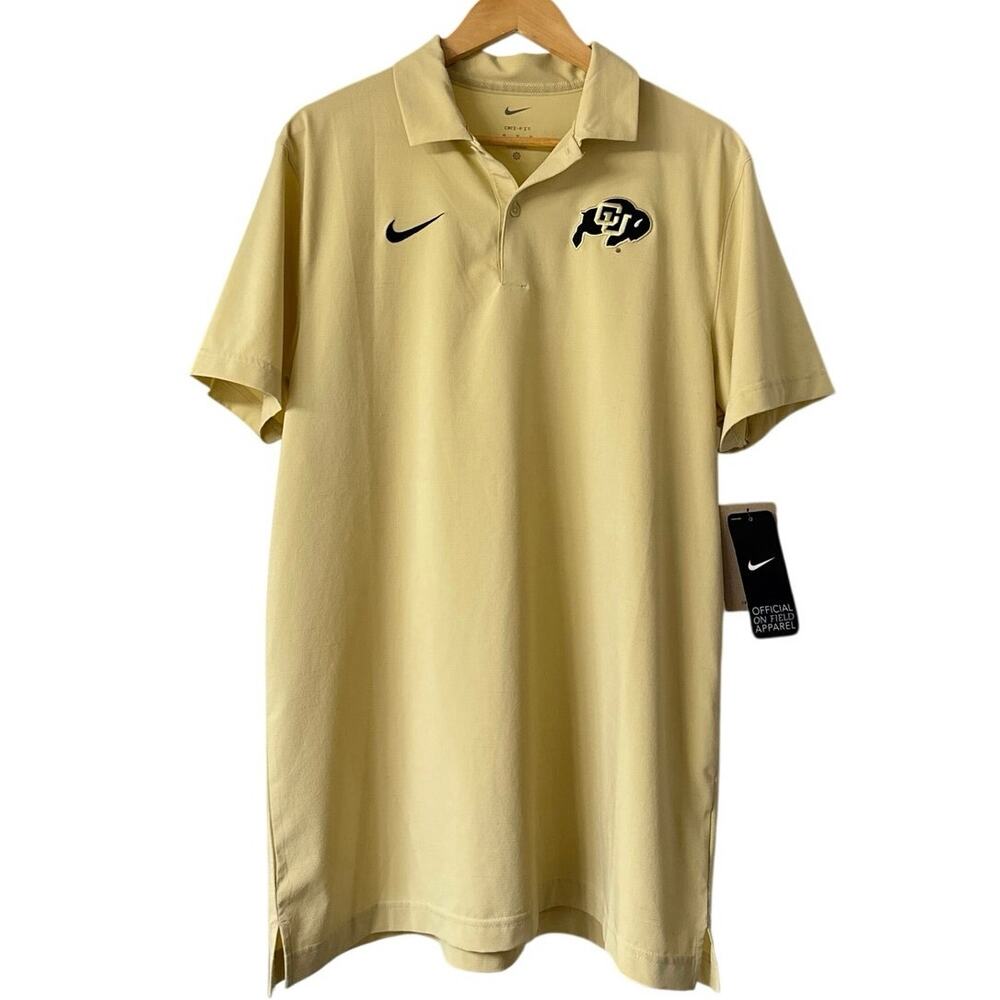 Nike Colorado Buffaloes CU Dri-FIT Polo NWT Men’s Medium Team Gold Football